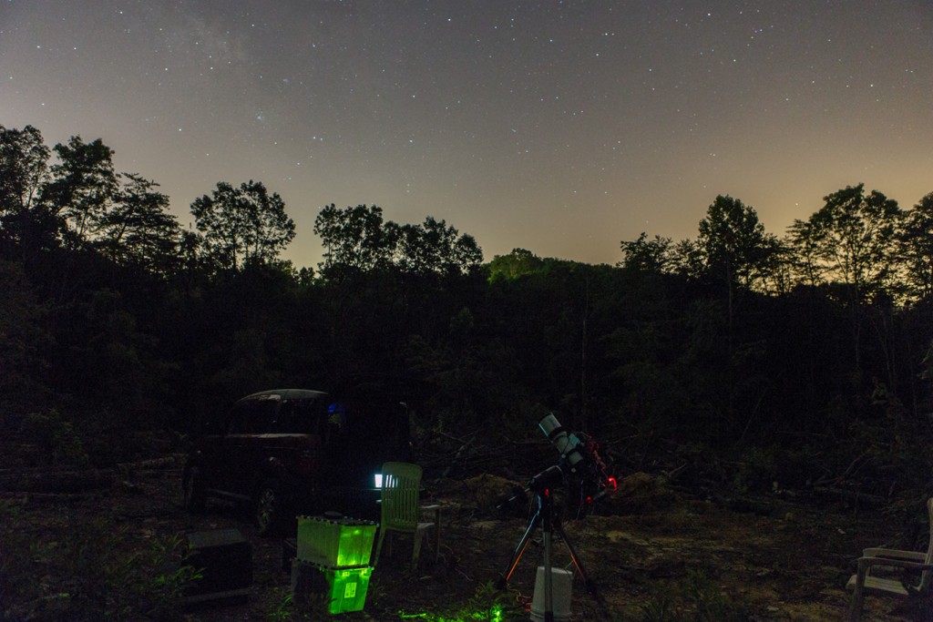 First Light for the new observatory site at our new Tennessee Homestead.